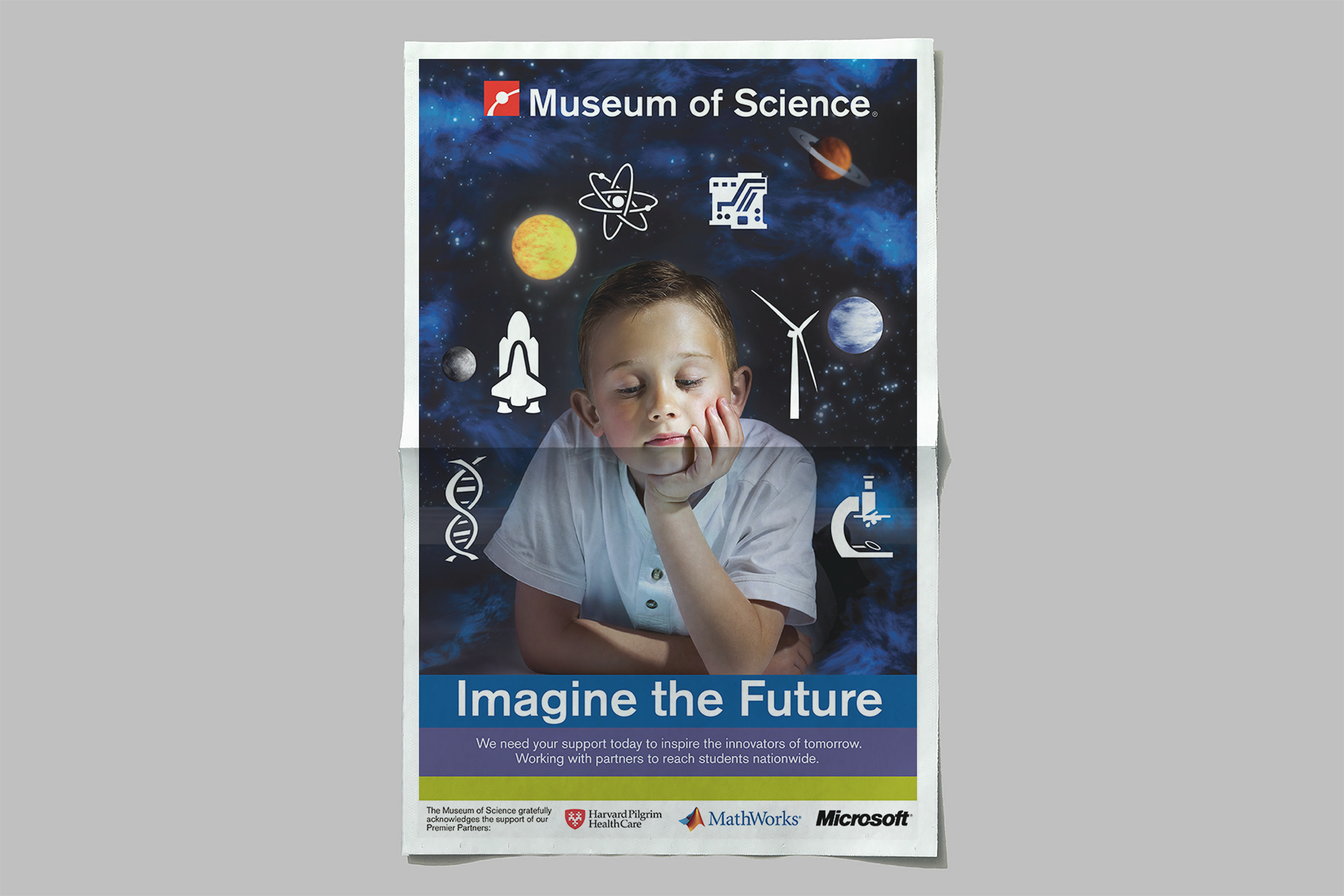 Musem of Science Boston Capital Campaign Advertisement. Plural Brand Strategy and Design