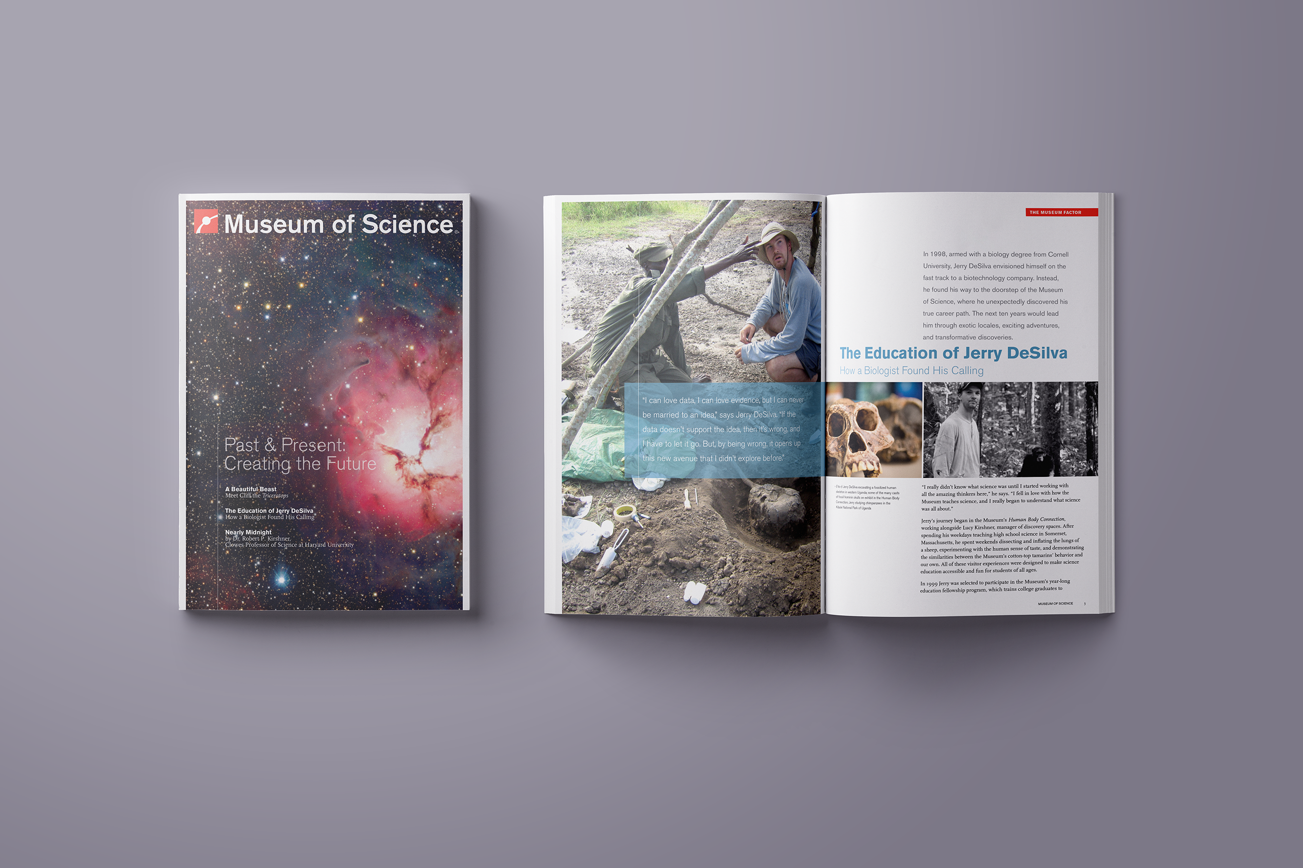 Museum of Science Boston Capital Campaign Magazine Cosmos. Plural Brand Strategy and Design