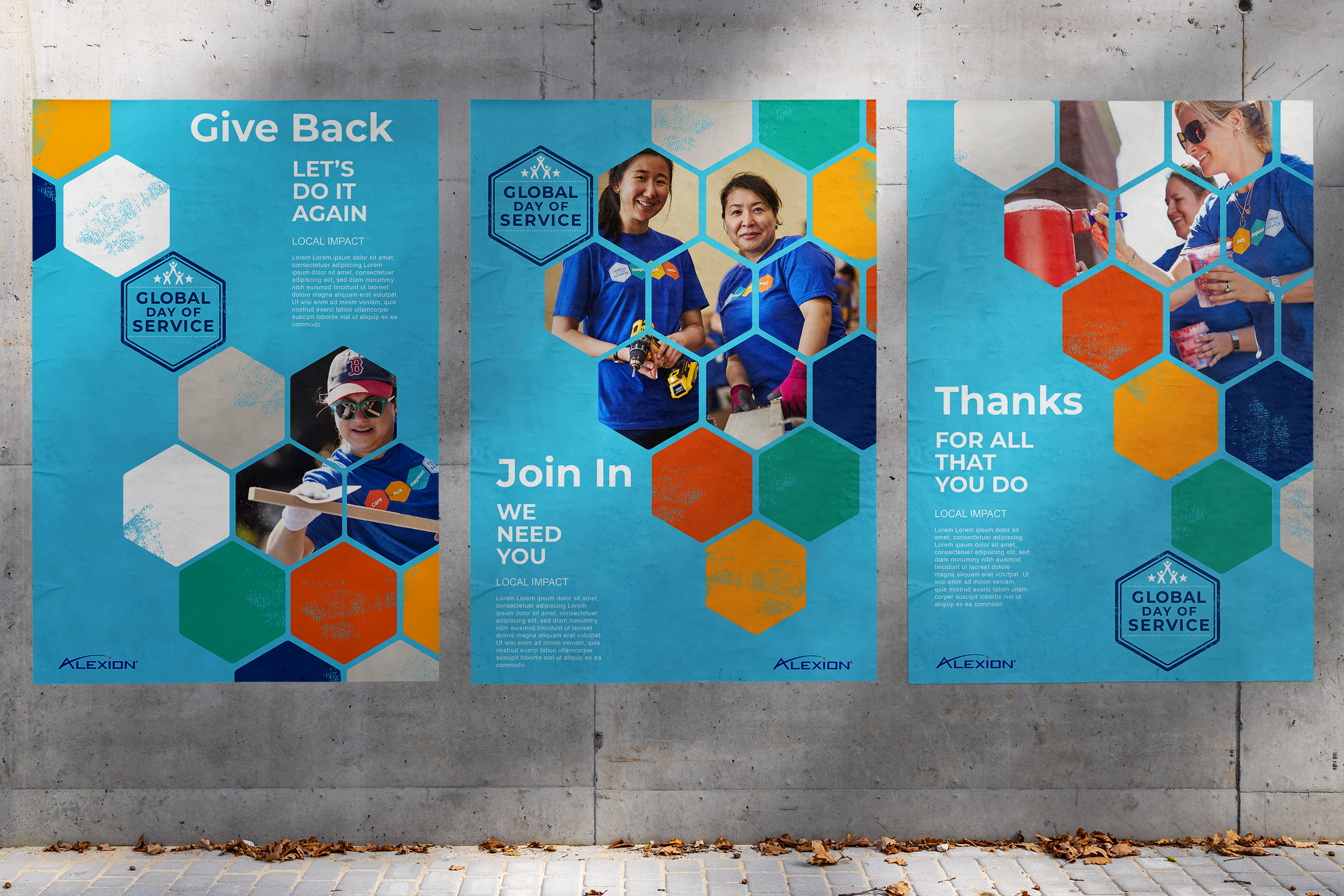 Alexion Global Week of Service Posters. Plural Brand Strategy and Design