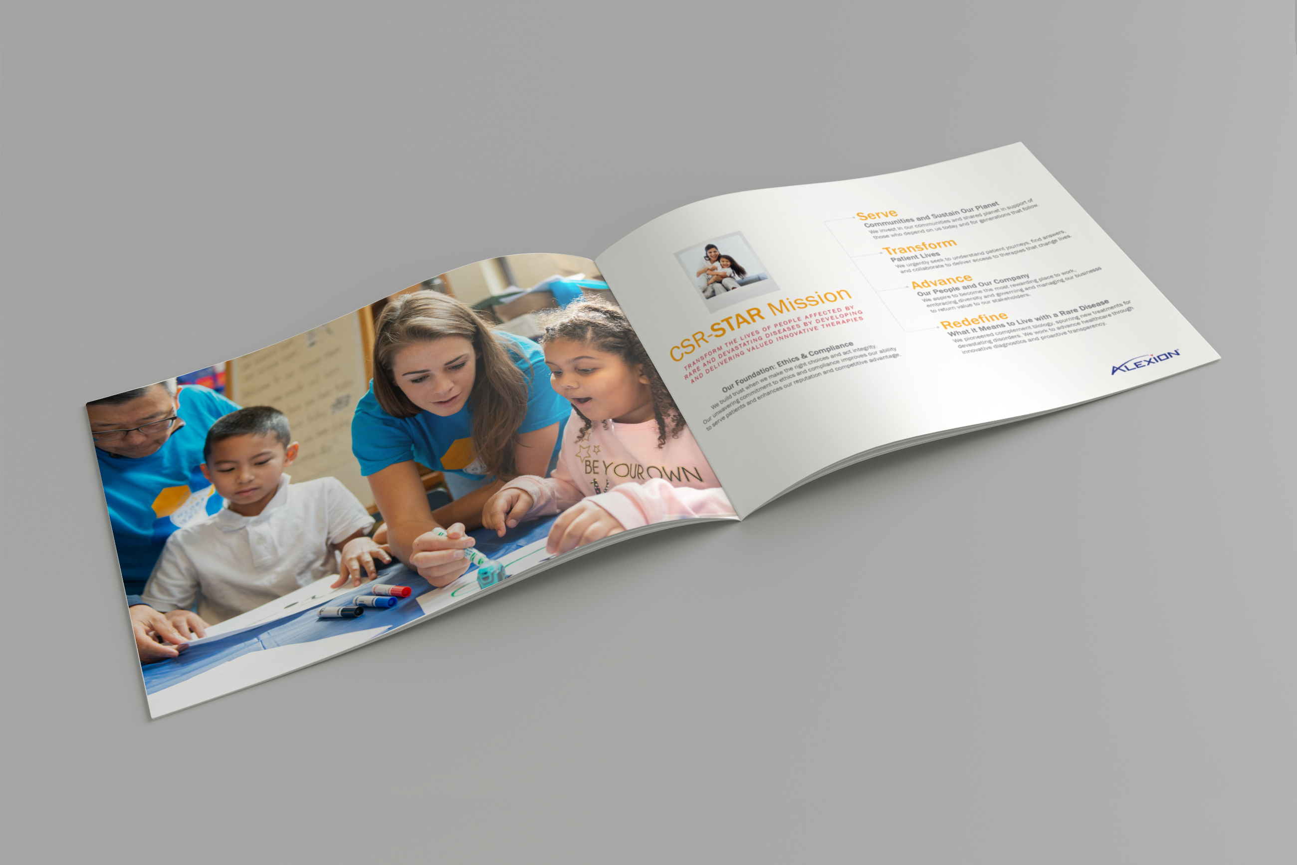 Alexion Corporate Social Responsibility Brochure. Plural Brand Strategy and Design.