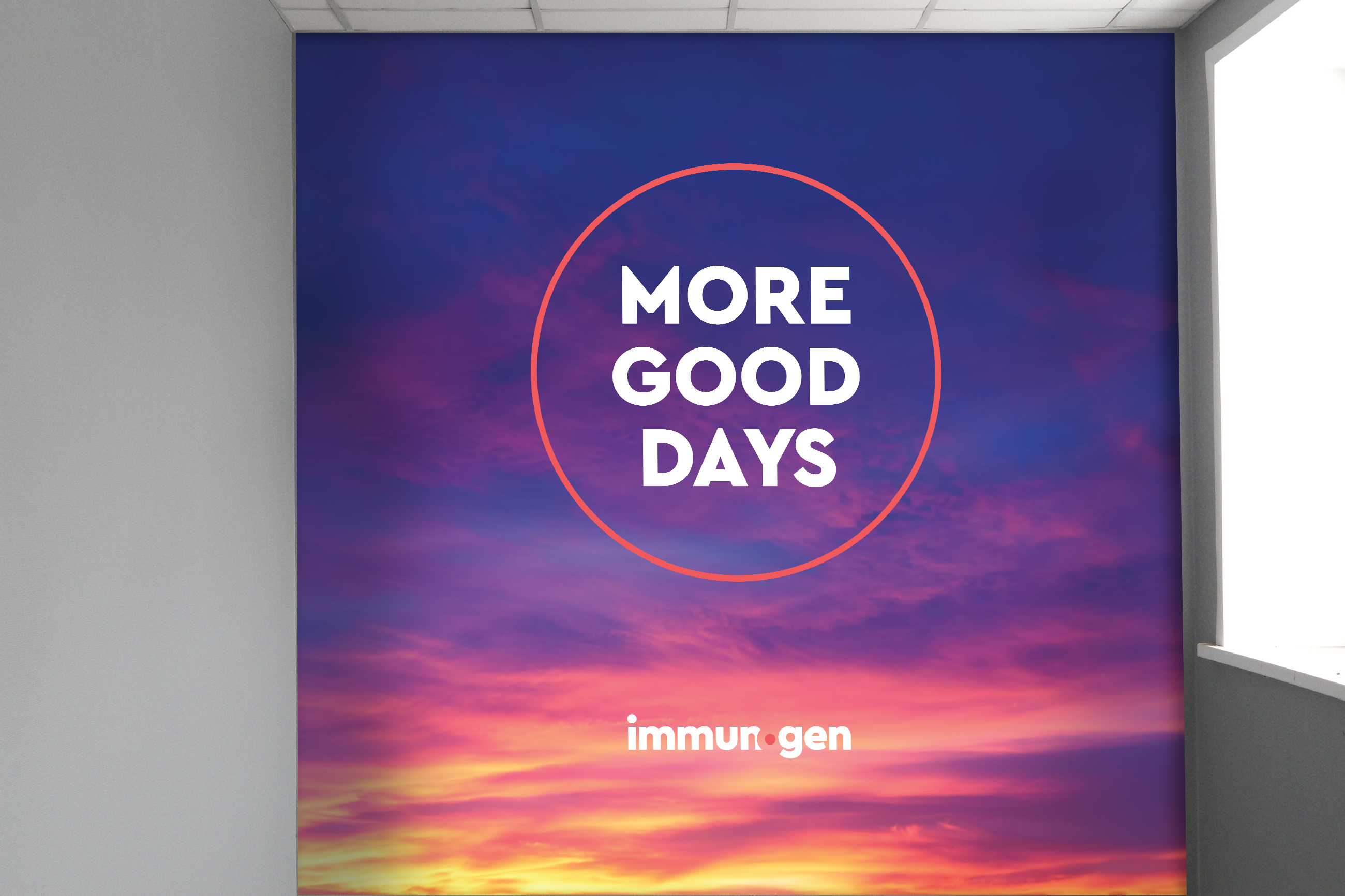 ImmunoGen Wall Graphics. Plural Brand Strategy and Design