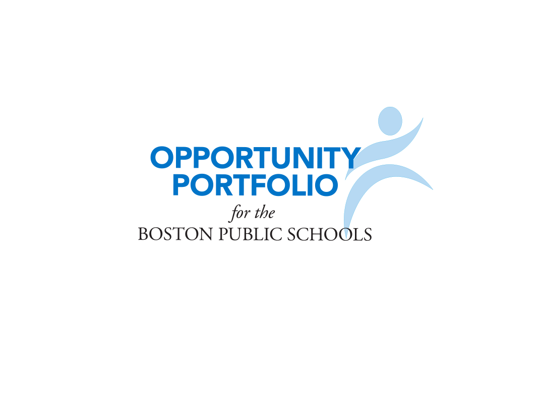 Boston Public Schools Opportunity Portfolio Logo. Plural Brand Strategy and Design